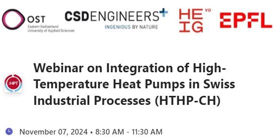 Webinar on Integration of High-Temperature Heat Pumps in Swiss ...
